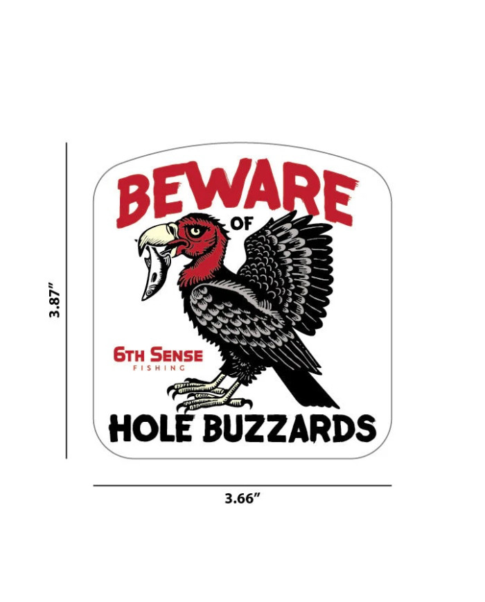Beware of the Buzzard Decal/Sticker (6th Sense Fishing) Beware of the Buzzard Decal/Sticker (6th Sense Fishing)
