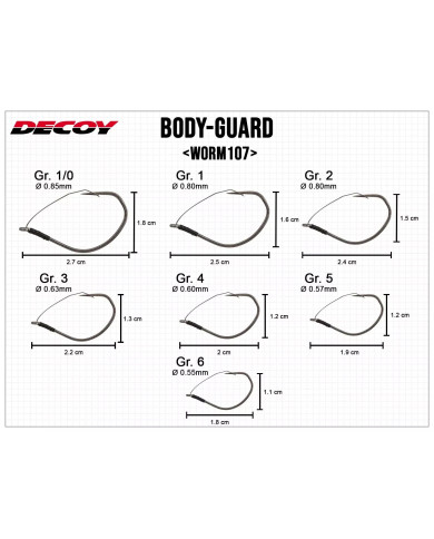 Worm107 Body Guard Hook (Decoy) Worm107 Body Guard Hook (Decoy)