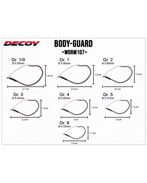 Worm107 Body Guard Hook (Decoy) Worm107 Body Guard Hook (Decoy)