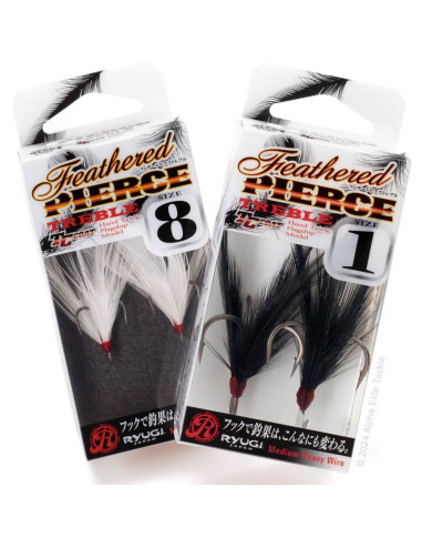 White Feathered Pierce Treble (Ryugi Japan) White Feathered Pierce Treble (Ryugi Japan)