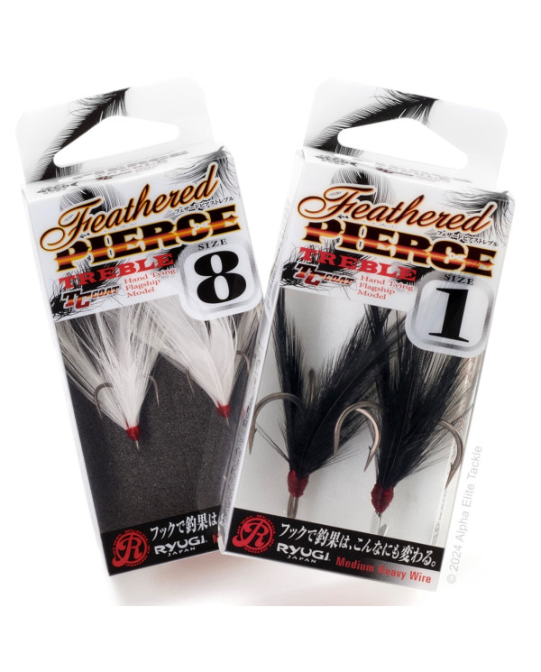 White Feathered Pierce Treble (Ryugi Japan) White Feathered Pierce Treble (Ryugi Japan)