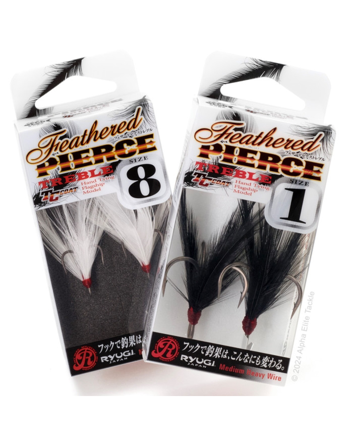 Black Feathered Pierce Treble (Ryugi Japan)