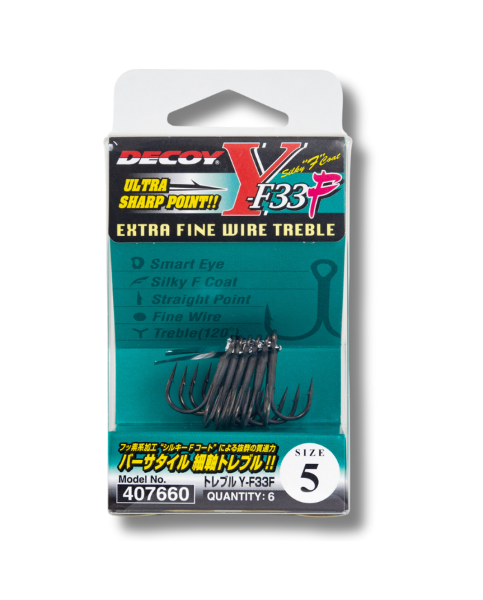 Y-F33F Treble Hook Silky Coat Finish (Decoy)