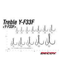 Y-F33F Treble Hook Silky Coat Finish (Decoy)