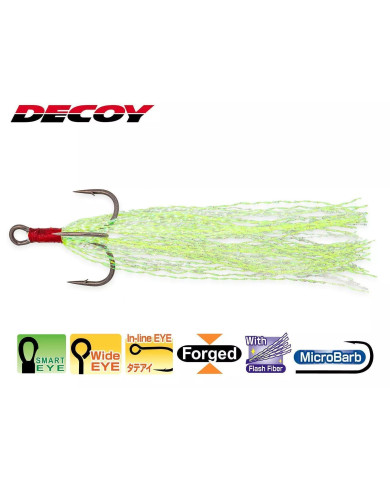 FB-5 Fibre TrebleTreble Hook Silky Coat Finish (Decoy)