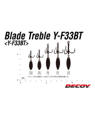 Y-F33FBT Bladed Treble Hook (Decoy)