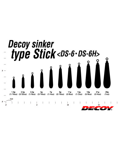 DS-6 Drop Shot Stick Sinker (Decoy)