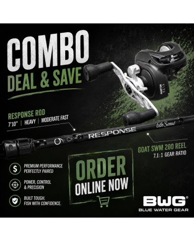 Combo - Rod & Reel - 6th Sense Response + GOAT SWM 200