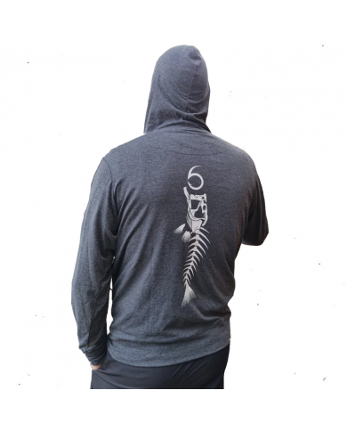 6 Bones - Charcoal Melange - Winter Hoodie (6th Sense)