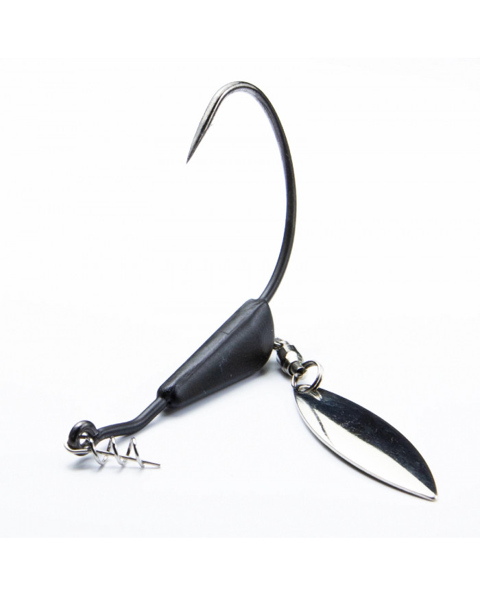 1/8oz Black Tungsten Bladed Swimbait Hook (Tuff Tungsten)