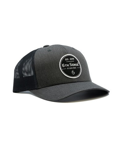 The 6 Charcoal/Black Meshback Snapback Trucker Cap (6th Sense)