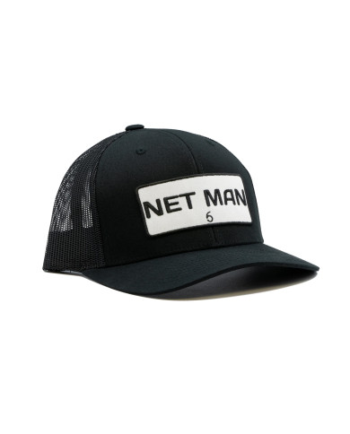 Net Man Black Meshback Snapback Trucker Cap (6th Sense)