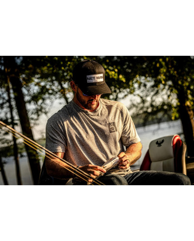 Net Man Black Meshback Snapback Trucker Cap (6th Sense)