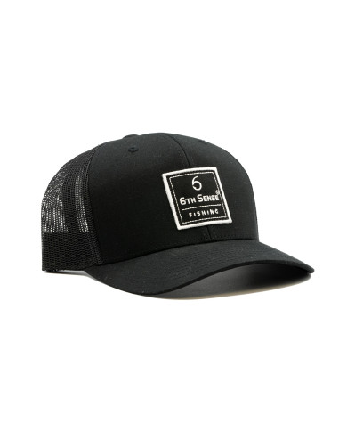 Bold Statement Black Meshback Snapback Trucker Cap (6th Sense)