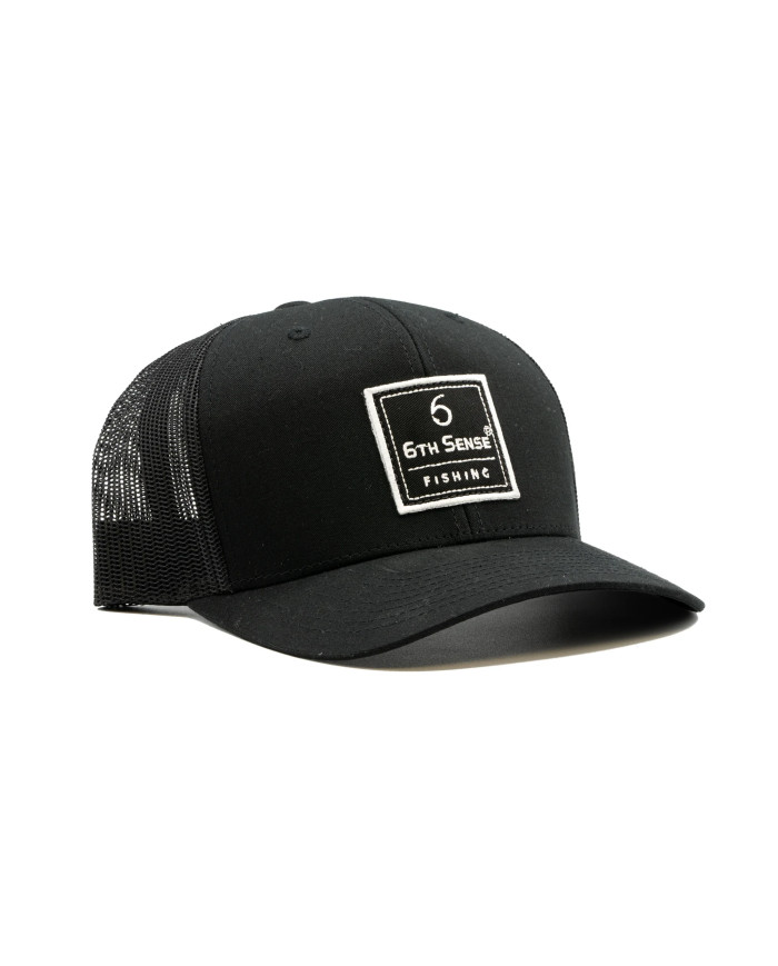 Bold Statement Black Meshback Snapback Trucker Cap (6th Sense)