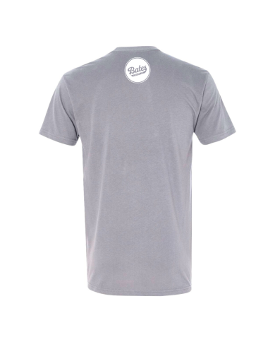 Grey with White Logo Tee (Bates Fishing Co)