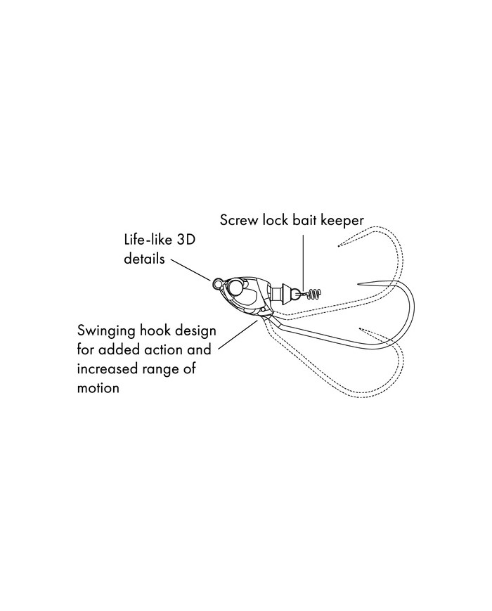 3/4oz Axle Swinging Swim Jig (6th Sense) 3/4oz Axle Swinging Swim Jig (6th Sense)